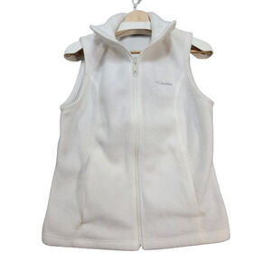 Columbia Women's Full Zip Vetst Fuller Ridge Fleece White Size M Classic